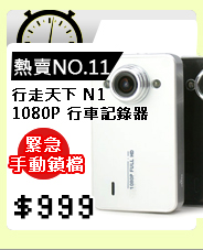 行走天下 N1 1080P Full HD 廣角行車記錄器 (黑-單機)